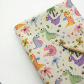 卡哇伊恐龍圖案布料,可愛,兒童,縫紉,被子,韓國製造,半碼